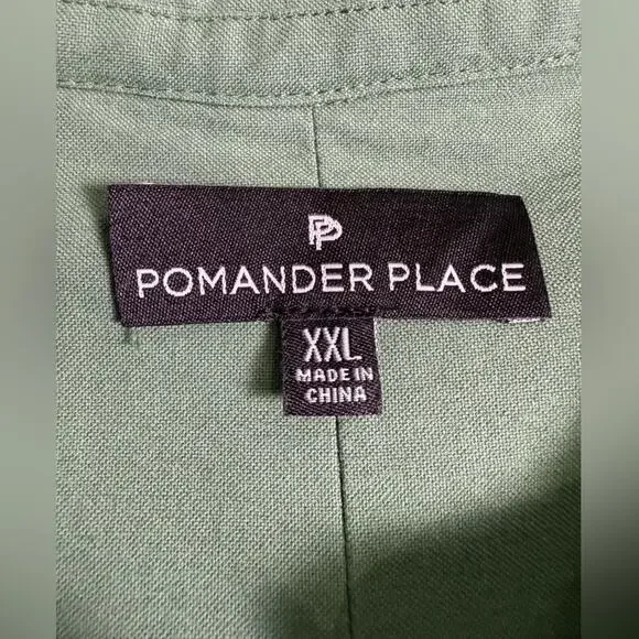 Tuckernuck Pomander Place Green Polly 3/4 Sleeve Mini Collar Dress Size XXL - Picture 8 of 13